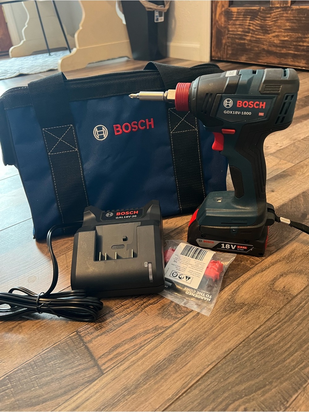 Bosch 18V Cordless Impact Driver Kit - Blue/Black/Red